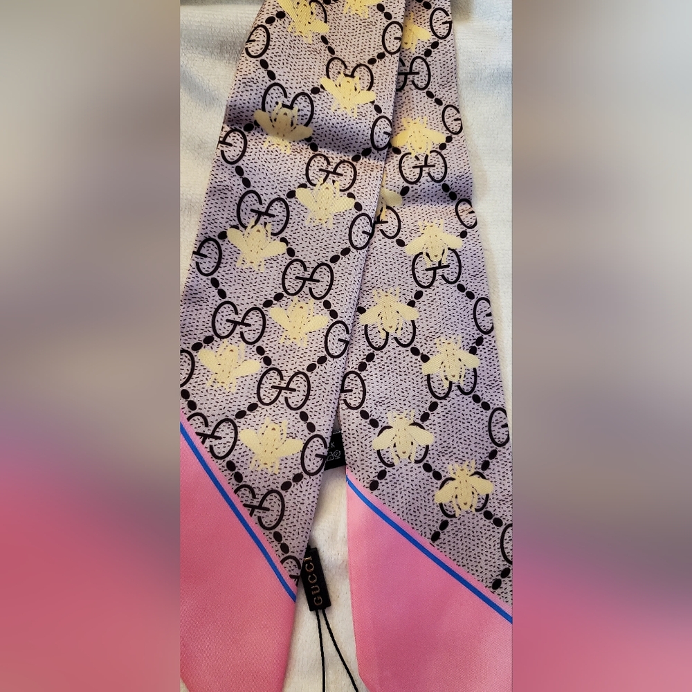 100% Silk Bag Twilly, Scarf, Hairtie, Nonbranded